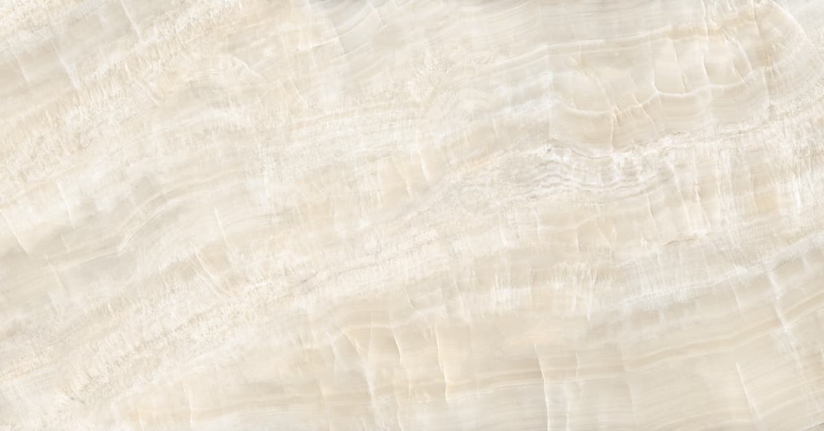 Onyx Bianco porcelain slab in the FORTE series